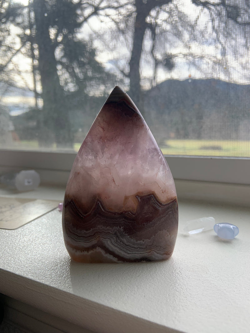 Crazy Lace Agate in Amethyst Flame