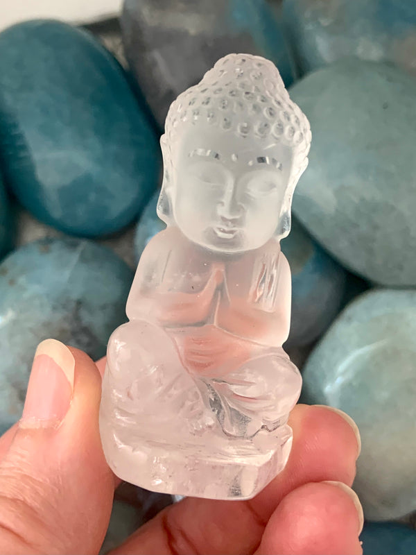 Clear Quartz Buddha Carving