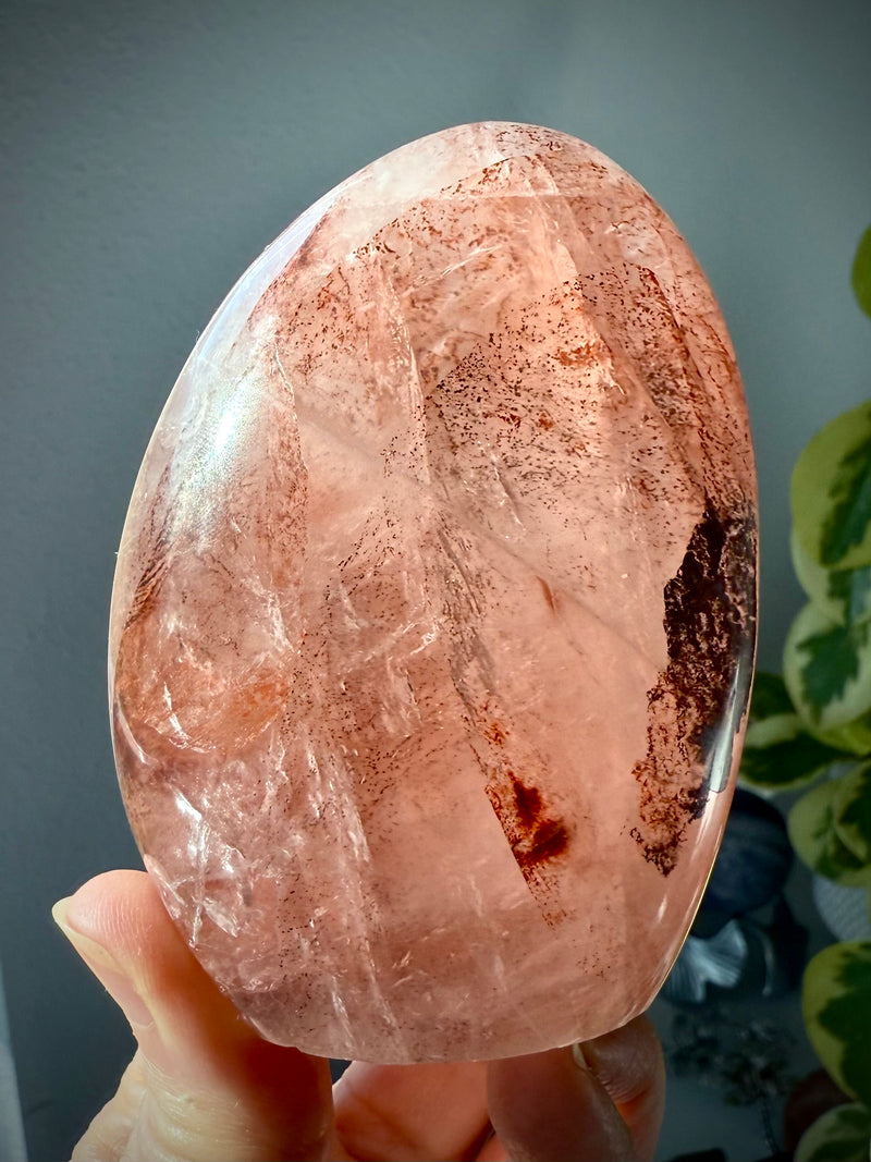 Pink Girasol Fire Quartz Freeform