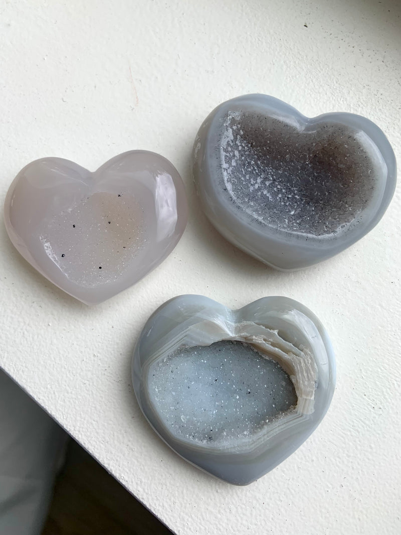 Druzy Agate Crystal Hearts - You Pick!