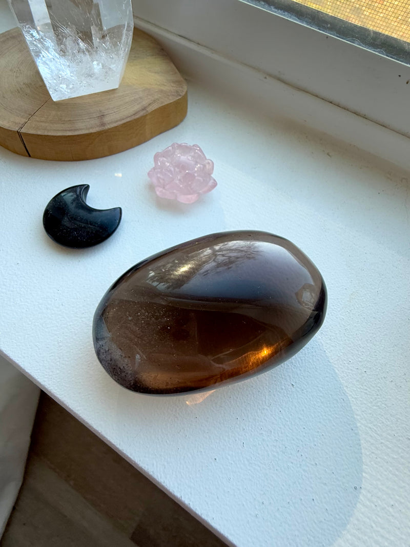 Large Smokey Quartz Palmstone