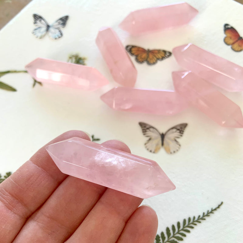 2"  Rose Quartz DT Points