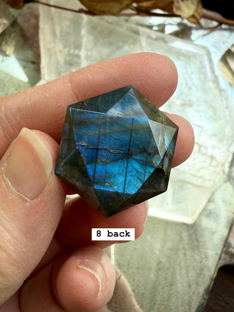 Flashy Labradorite Hexagon, Labradorite Star of David