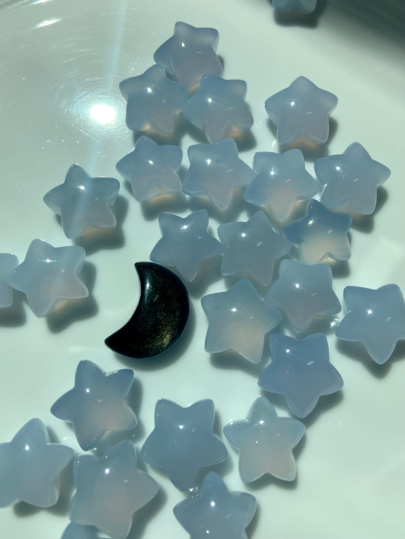 Mini Blue Chalcedony Stars