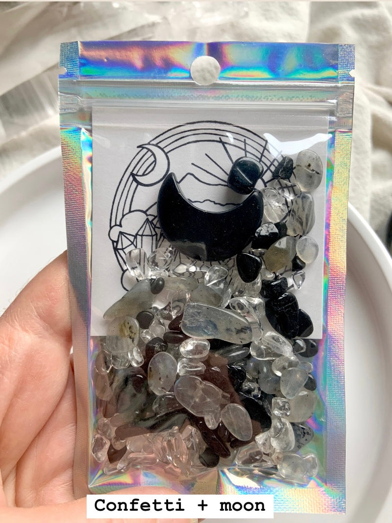 Moon Phase Crystal Confetti Set