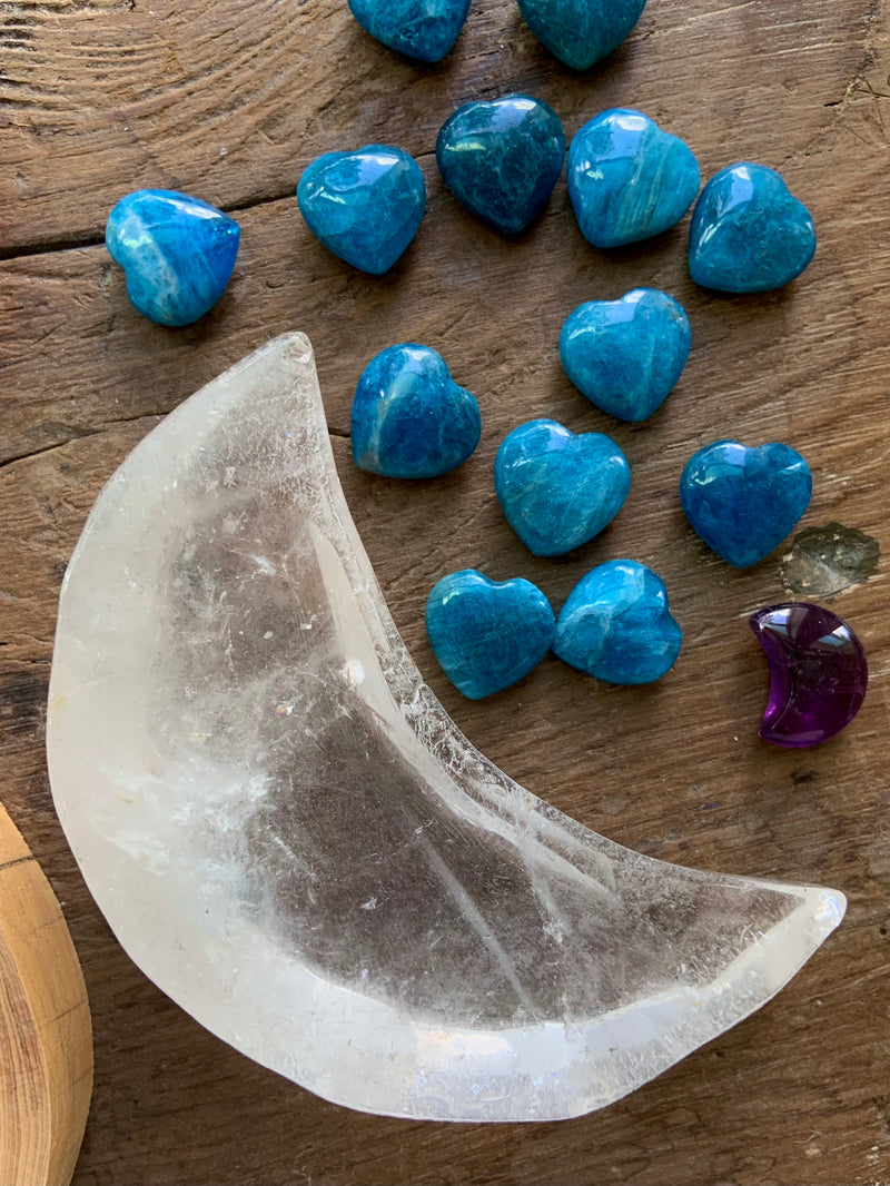 Mini Blue Apatite Hearts