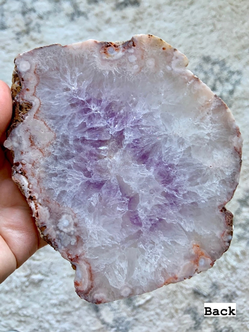 Amethyst x Flower Agate Slab