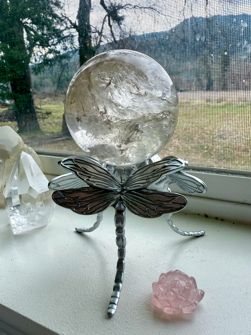 Champagne Smokey Quartz Sphere with Rainbows