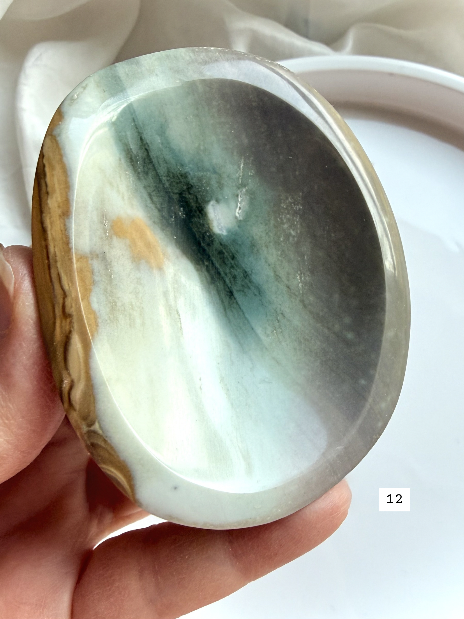 polychrome jasper stone bowl one of a kind crystal dish with unique natural patterning