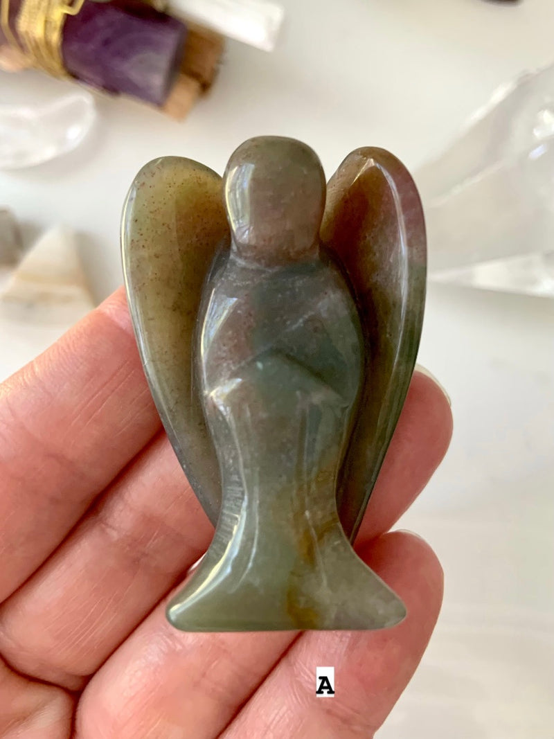 Ocean Jasper Angel Carving