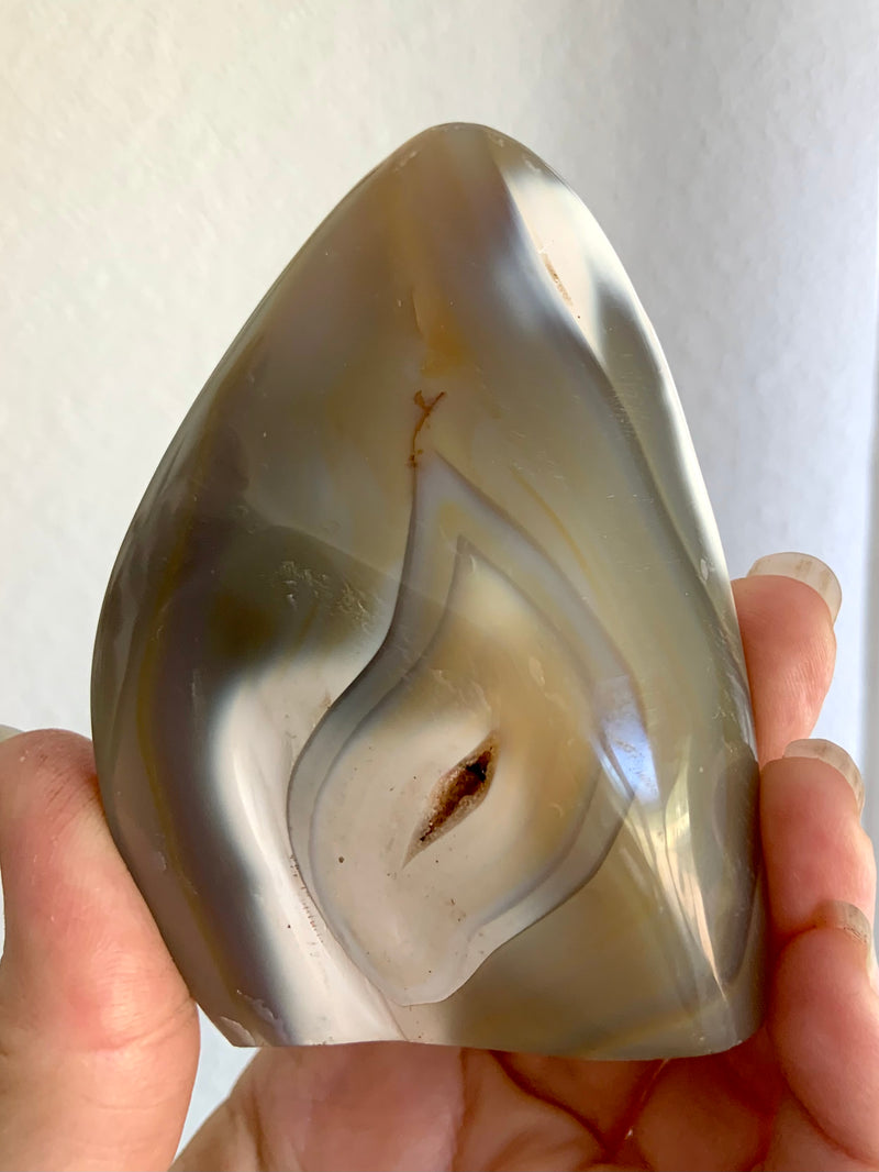 Orca Agate Carnelian Freeform with Tree Ring