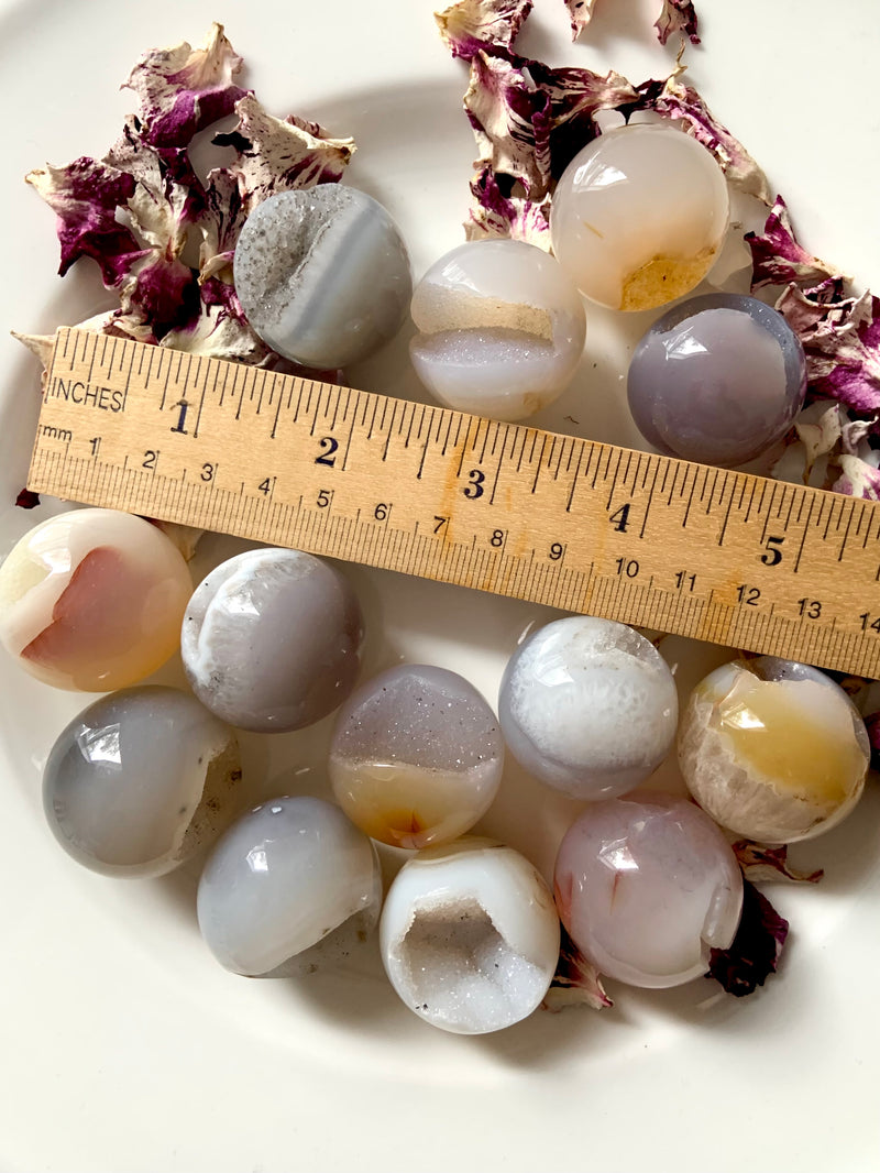 Mini Druzy Agate Geode Spheres