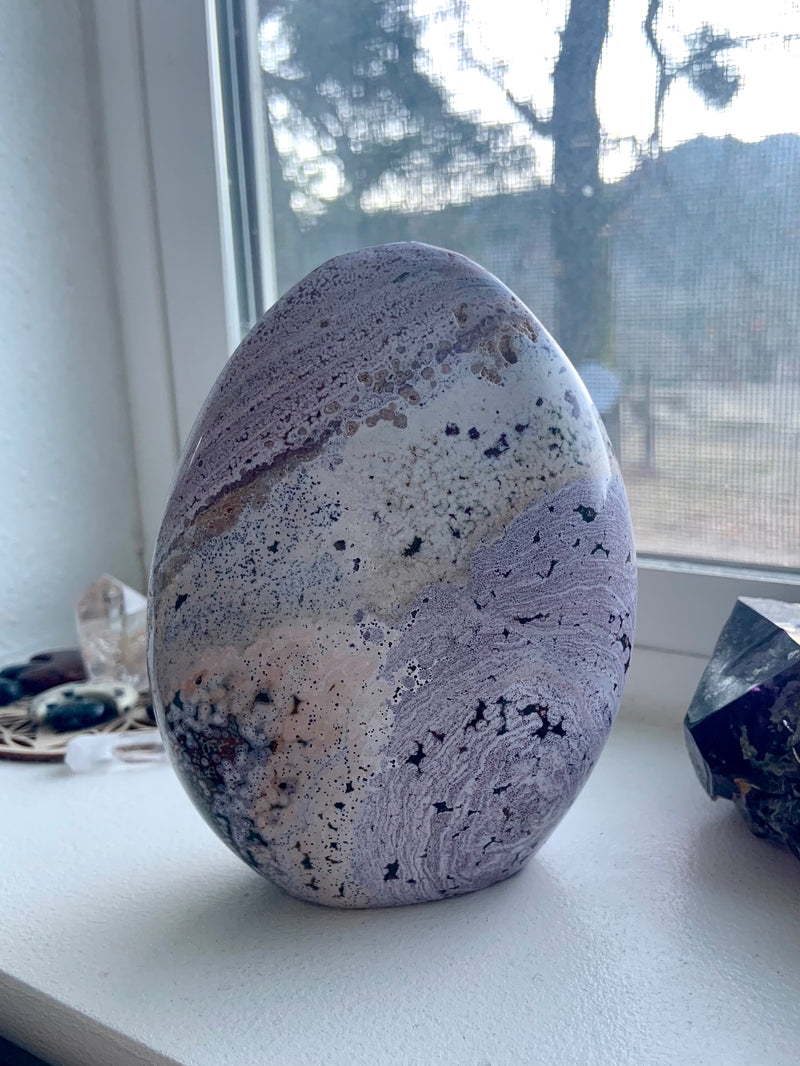 Pink Orbicular Ocean Jasper Freeform