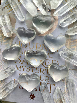 Girasol Milky Quartz Hearts