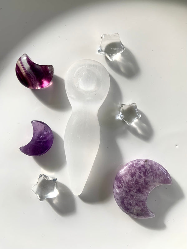 Triple Moon Goddess Crystal Sets - 3 Styles