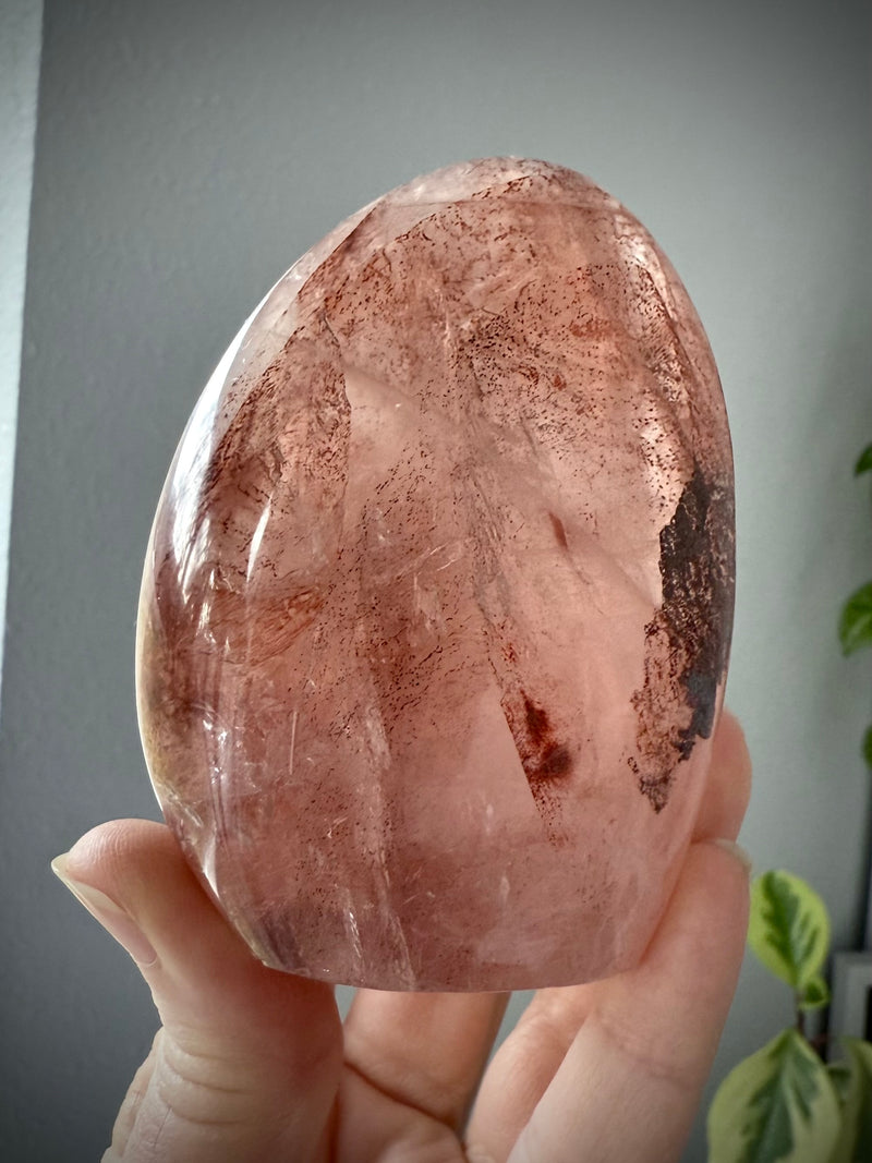 Pink Girasol Fire Quartz Freeform