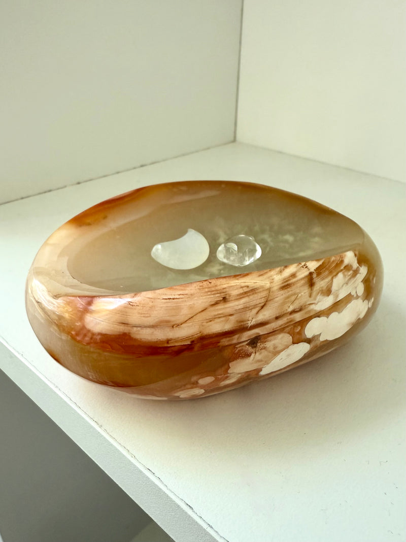 Carnelian Flower Agate Bowl
