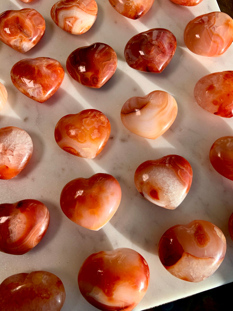 Small Carnelian Hearts - Pick your fav!