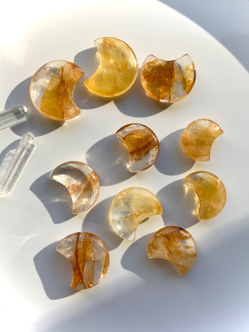 Golden Healer Quartz Moons