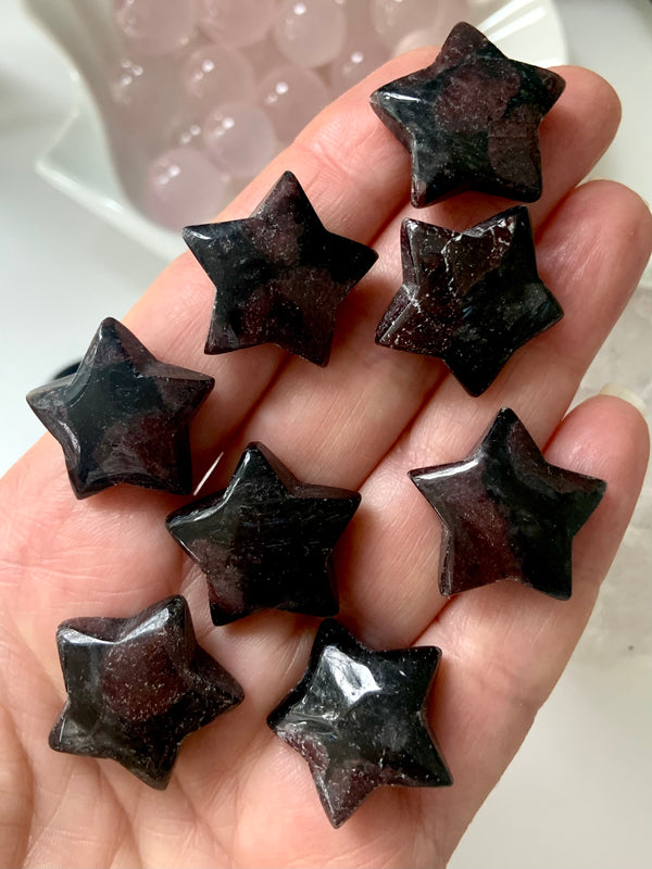 Garnet Astrophyllite Stars