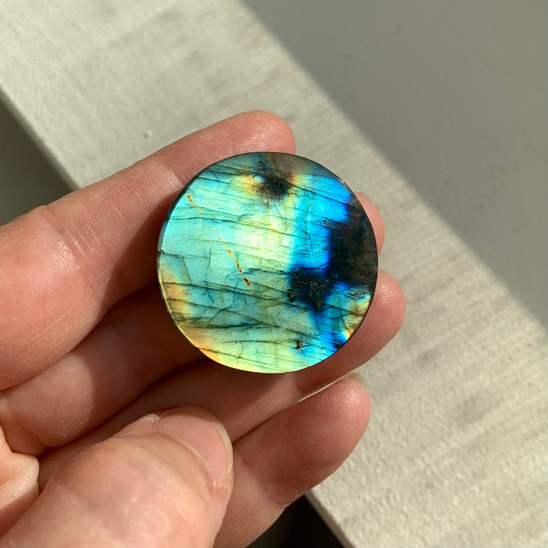 Round Labradorite Mughal Flower