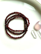 Faceted Almandine Garnet Bracelet wraps around your wrist 3 times or can be worn as a necklace