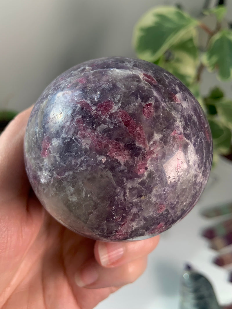 Unicorn Stone Pegmatite Sphere + Holder