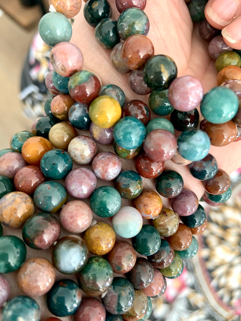 Colorful Ocean Jasper Beaded Bracelets