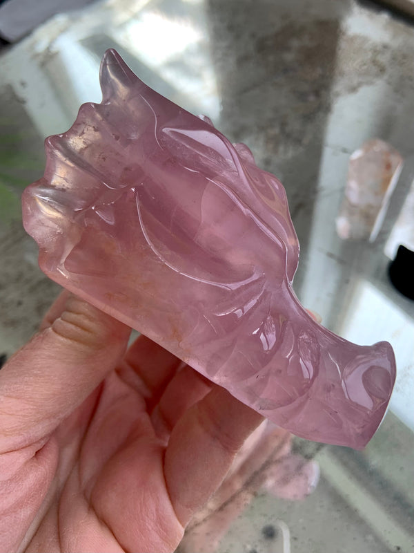 Lavender Rose Quartz Dragon