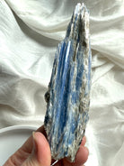 One of a kind raw blue kyanite + muscovite specimen with silvery mica shimmer, natural high vibration healing crystal 