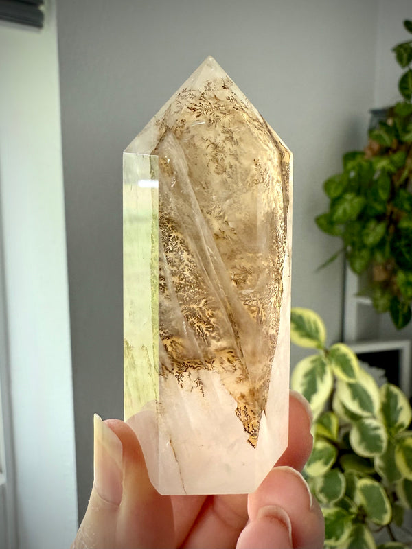 Dendritic Golden Healer Girasol Quartz Point