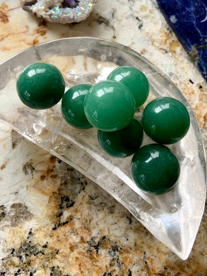 Set of 3 Green Aventurine Mini Spheres