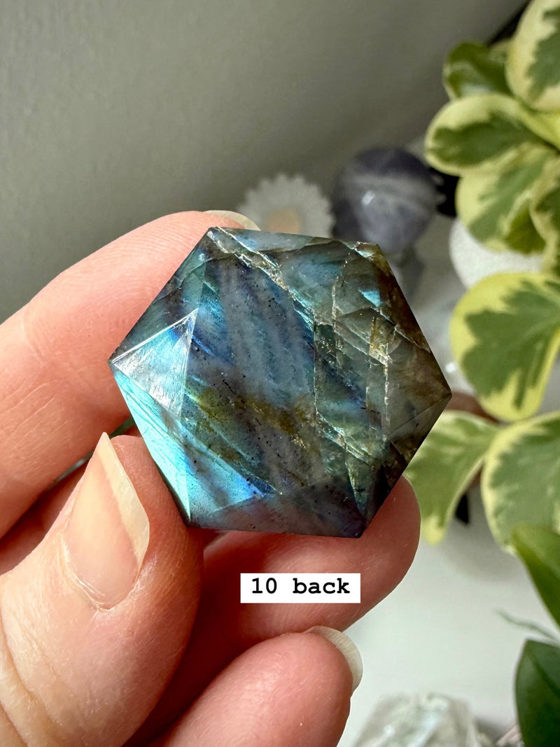 Flashy Labradorite Hexagon, Labradorite Star of David