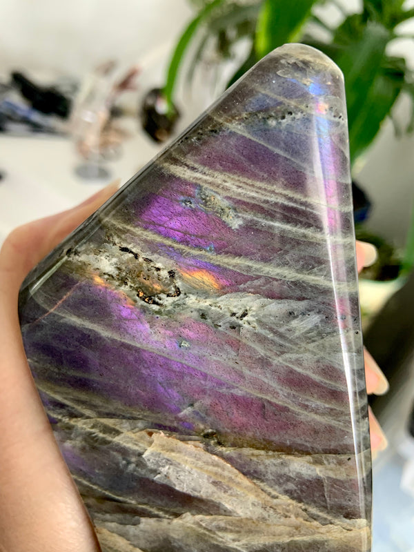 Pink and Purple Labradorite Freeform