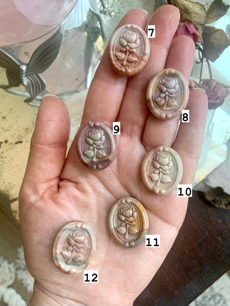 Rare Alashan Agate Rose Cabochon