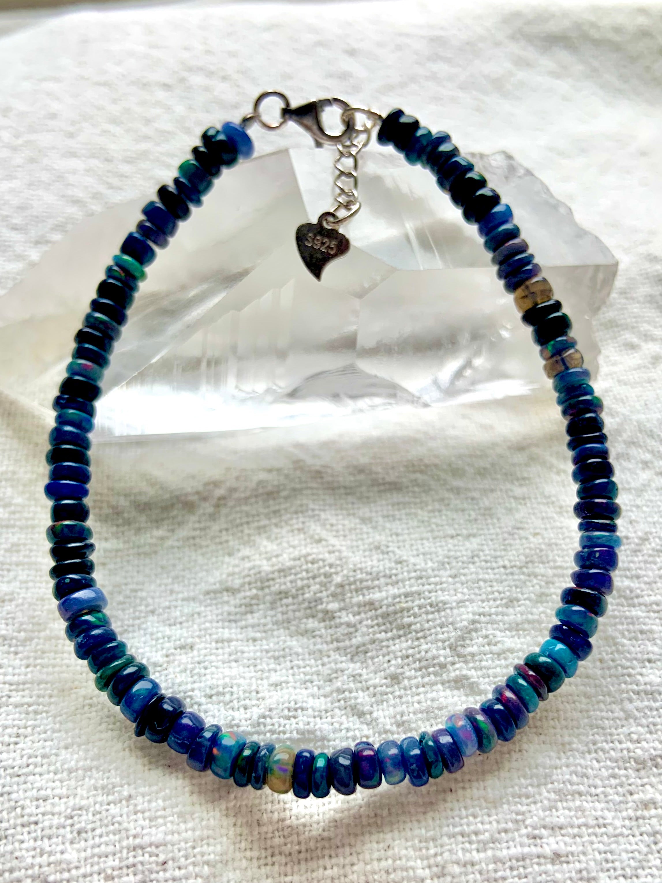 JIA JIA October Birthstone トルマリン ビーズネックレス October Birthstones | Opal & Tourmaline Crystals for Heart