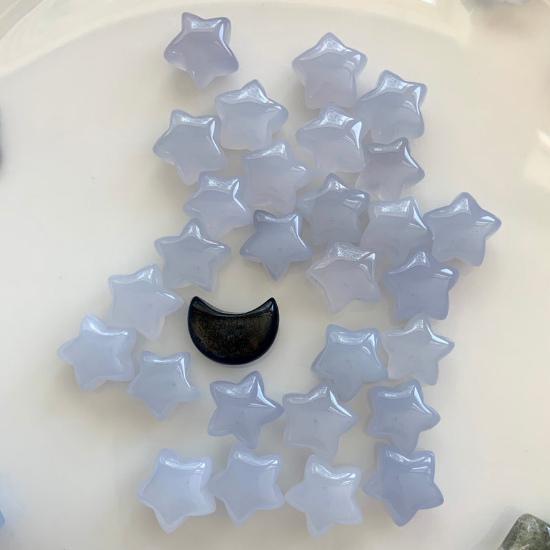 Mini Blue Chalcedony Stars