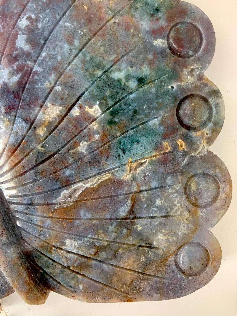 Large Ocean Jasper Fairy Carving