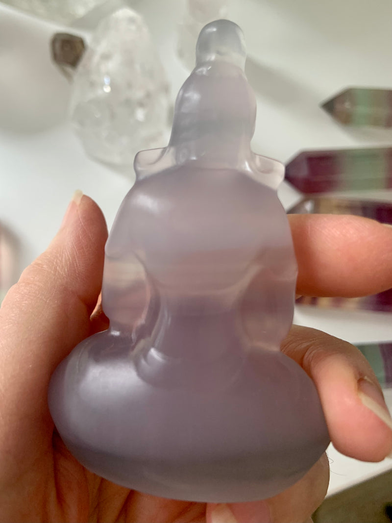 Fluorite Crystal Quan Yin Statue