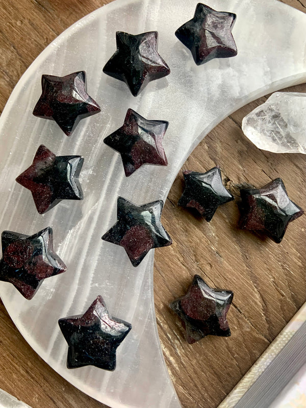 Garnet Astrophyllite Stars