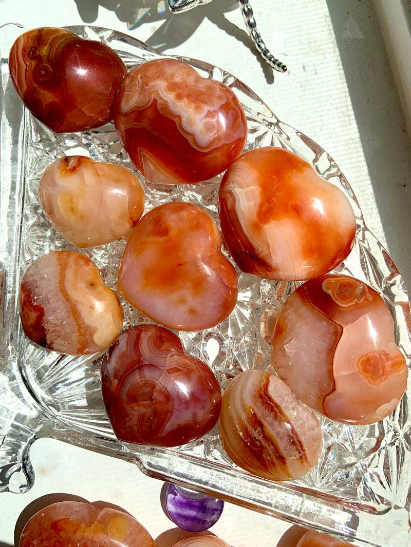 Small Carnelian Hearts - Pick your fav!