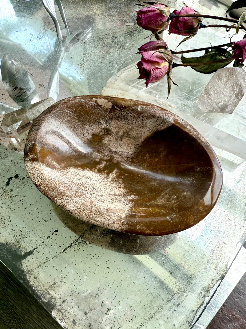 Beautiful Brown Ocean Jasper Bowl