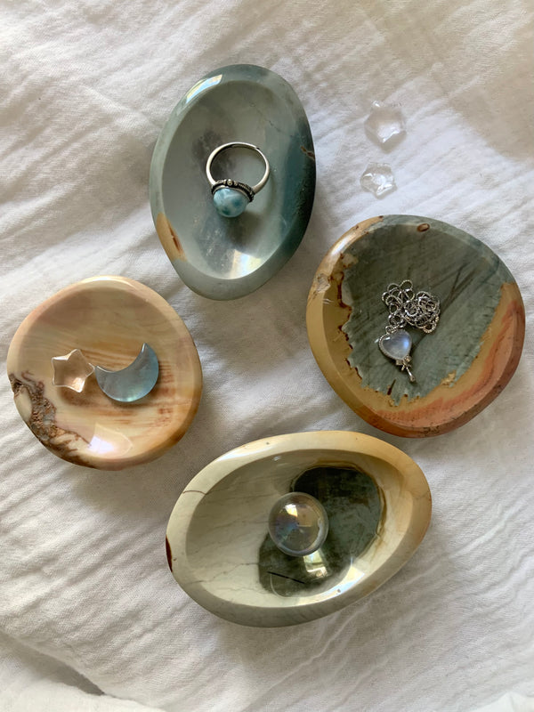 Pastel Polychrome Jasper Bowls