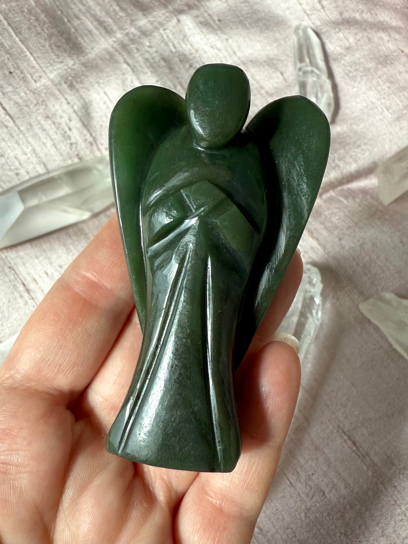 Nephrite Jade Angel Carving