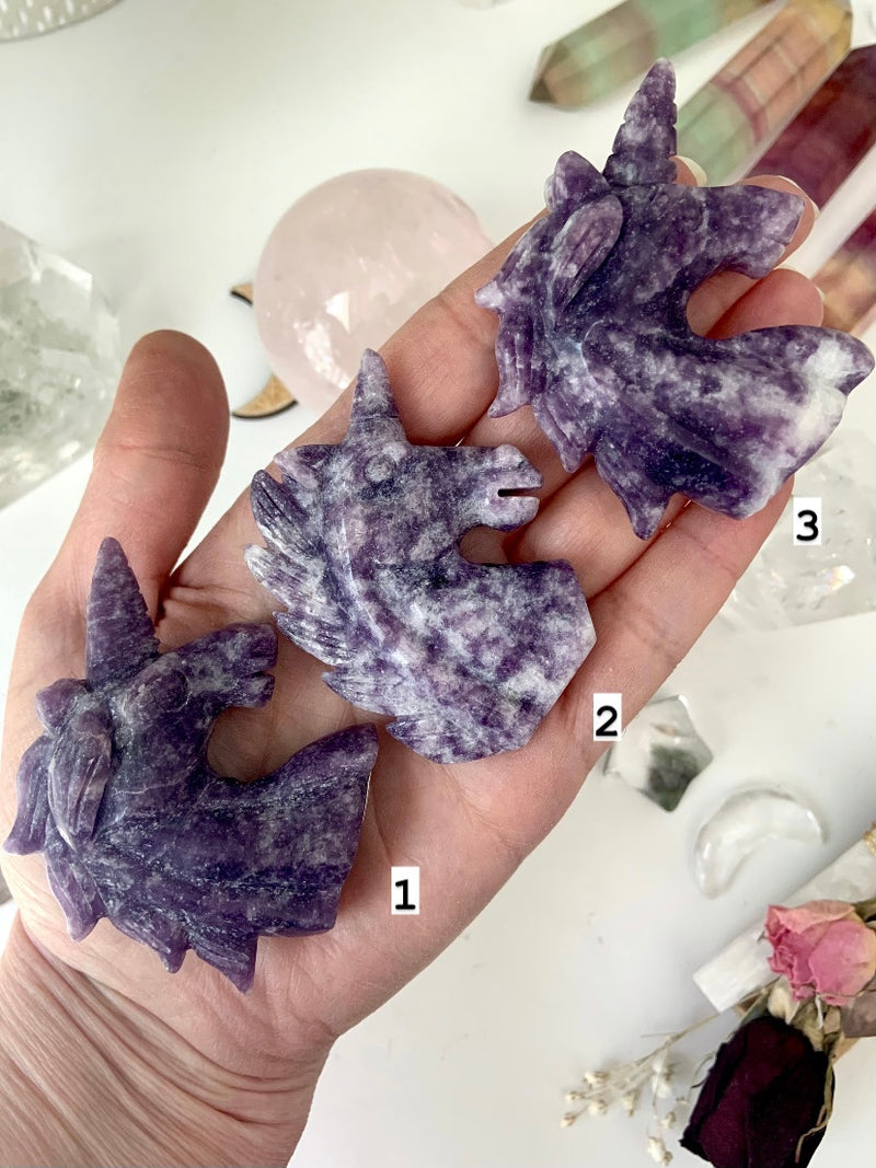 Lepidolite Unicorns - pick your fav!