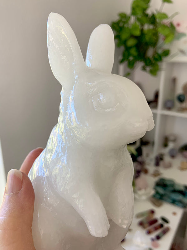 White Jade Bunny Carving