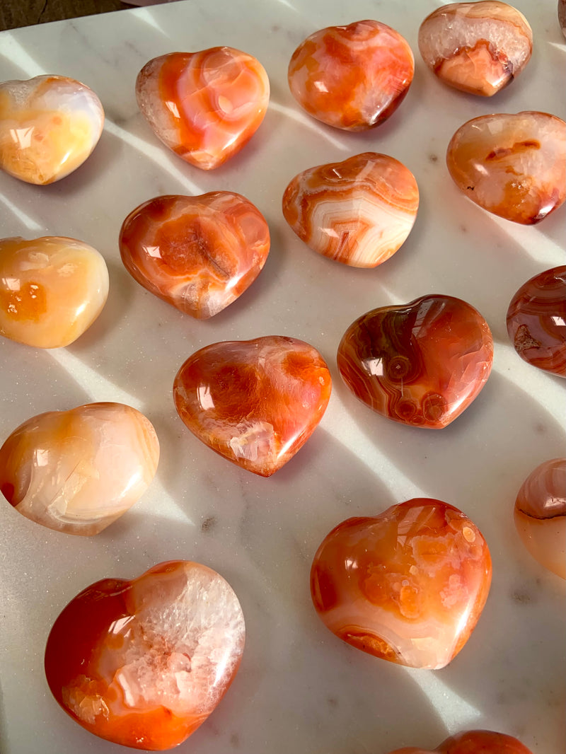 Small Carnelian Hearts - Pick your fav!