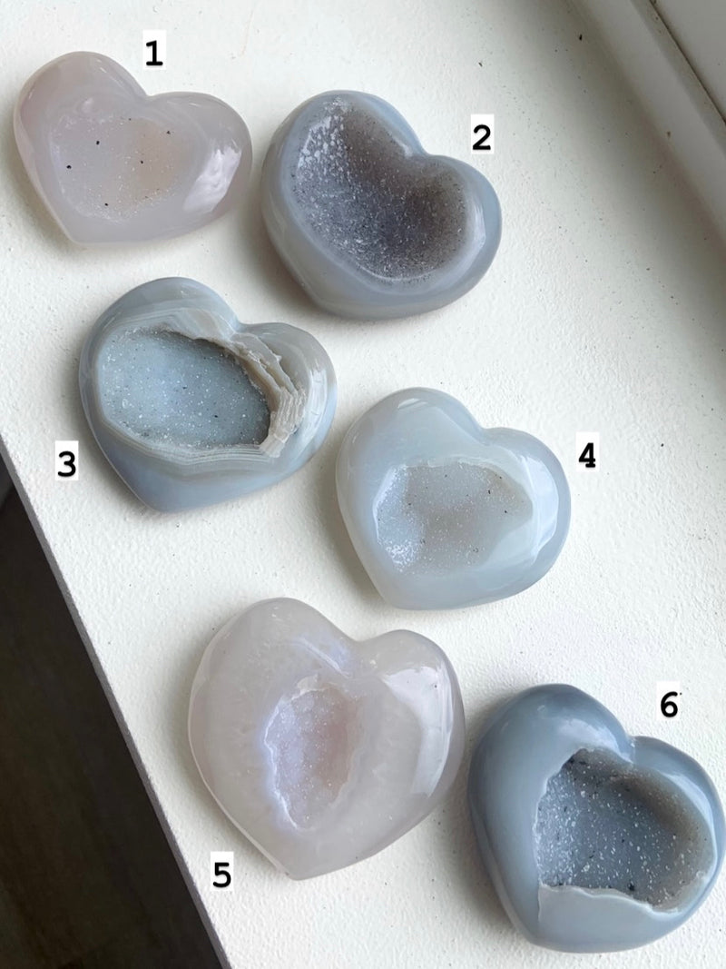 Druzy Agate Crystal Hearts - You Pick!