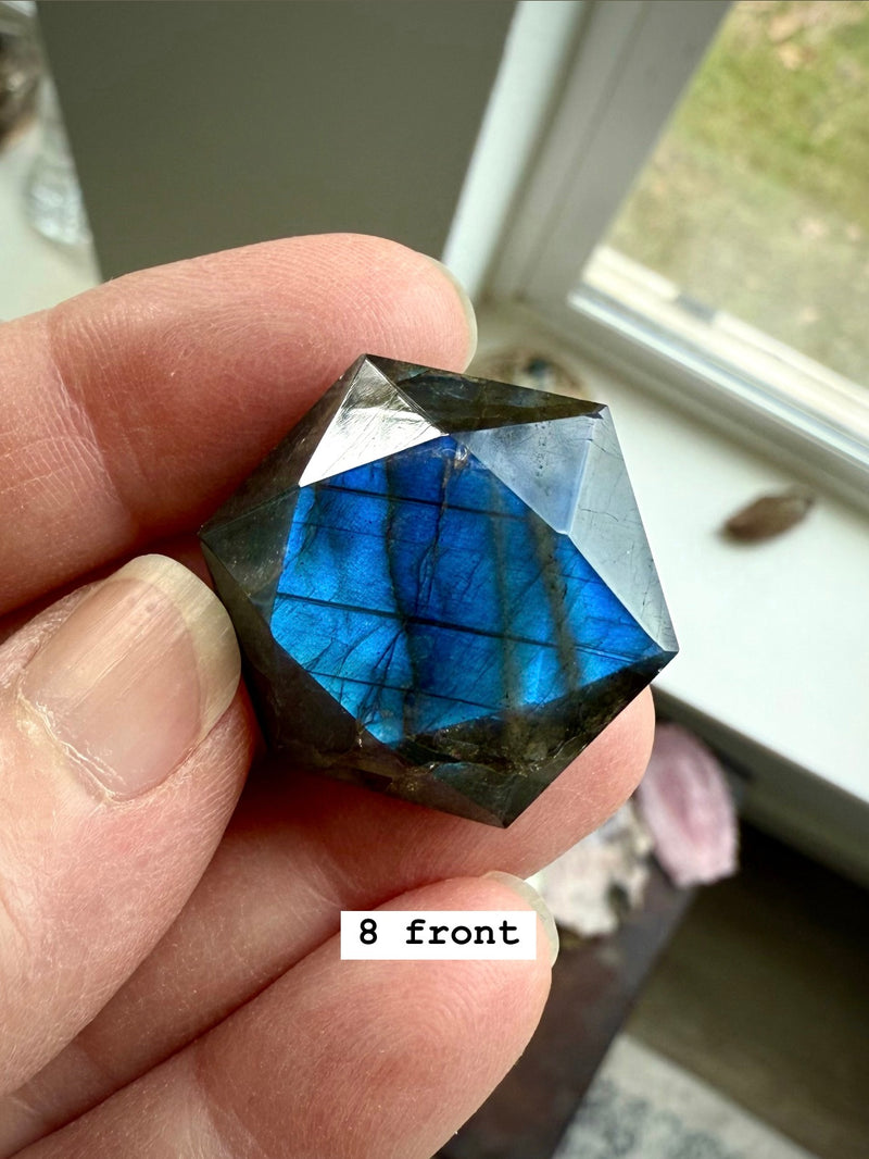 Flashy Labradorite Hexagon, Labradorite Star of David