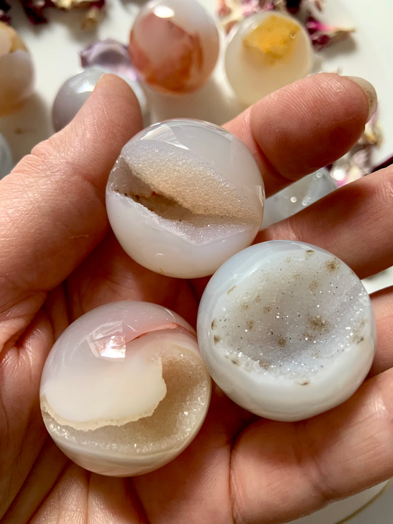 Mini Druzy Agate Geode Spheres